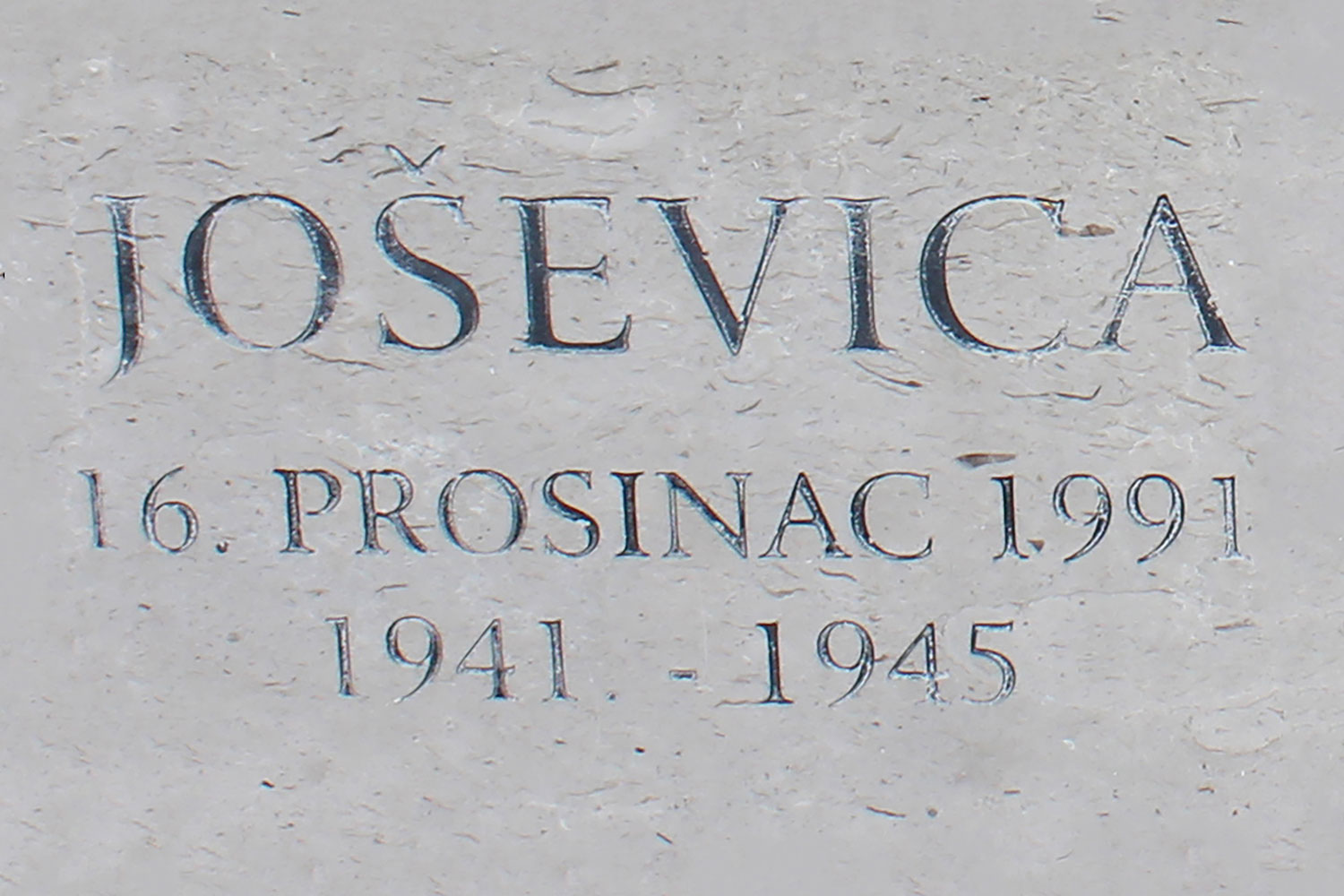 josevica 16 prosinac 1991 1941 1945