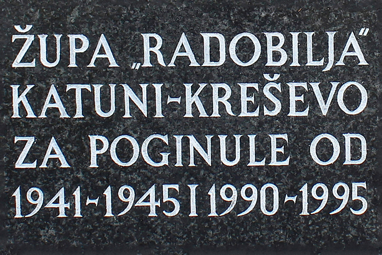 zupa radobilja katoni kresevo za poginule od 1991 1945 i 1990 1995 bih