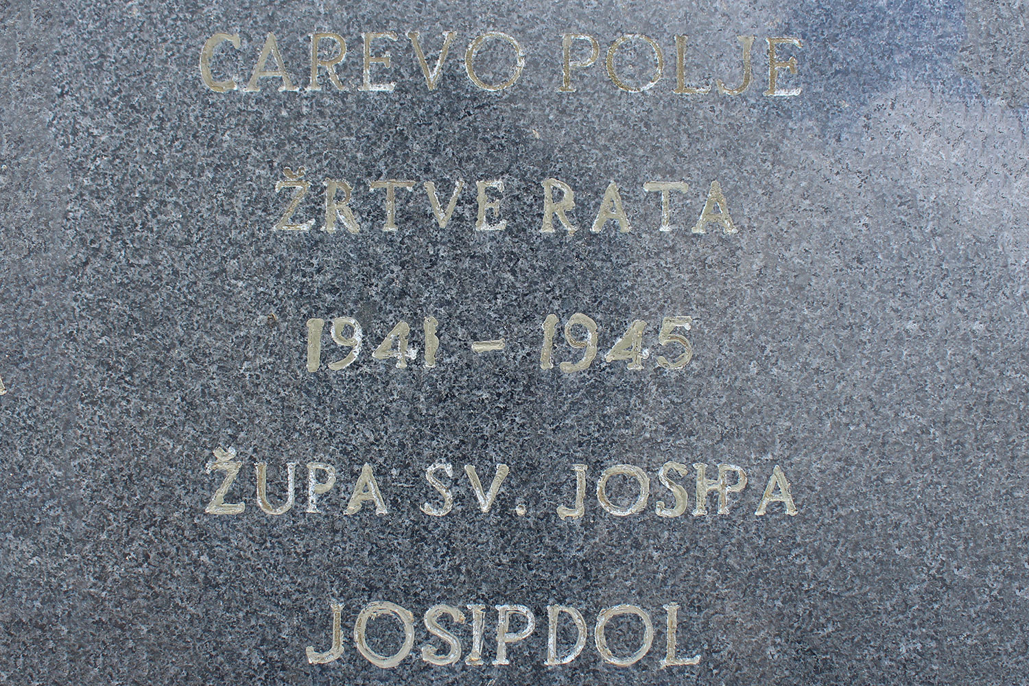 carevo polje zrtve rata 1941 1945 zupa sv josipa josipdol