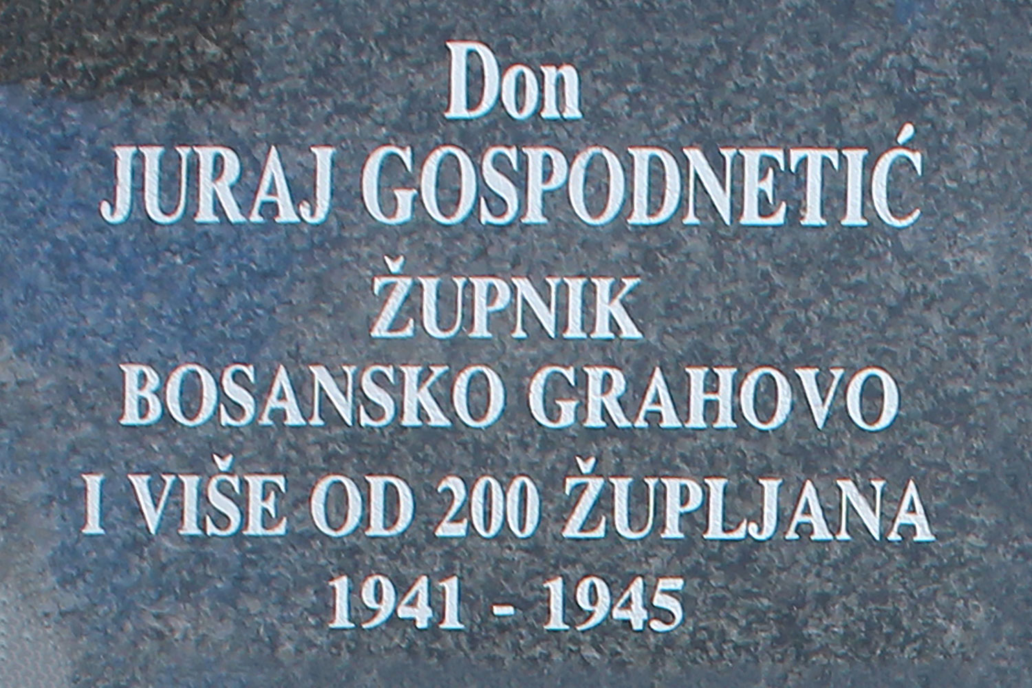 don juraj gospodnetic zupnik bosansko grahovo i vise od 200 zupljana 1941 1945 bih