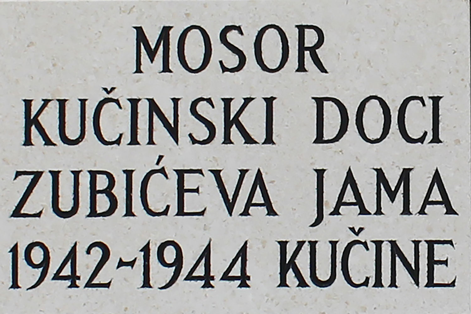 mosor kucinski doci zubiceva jama 1942 1944 kucine